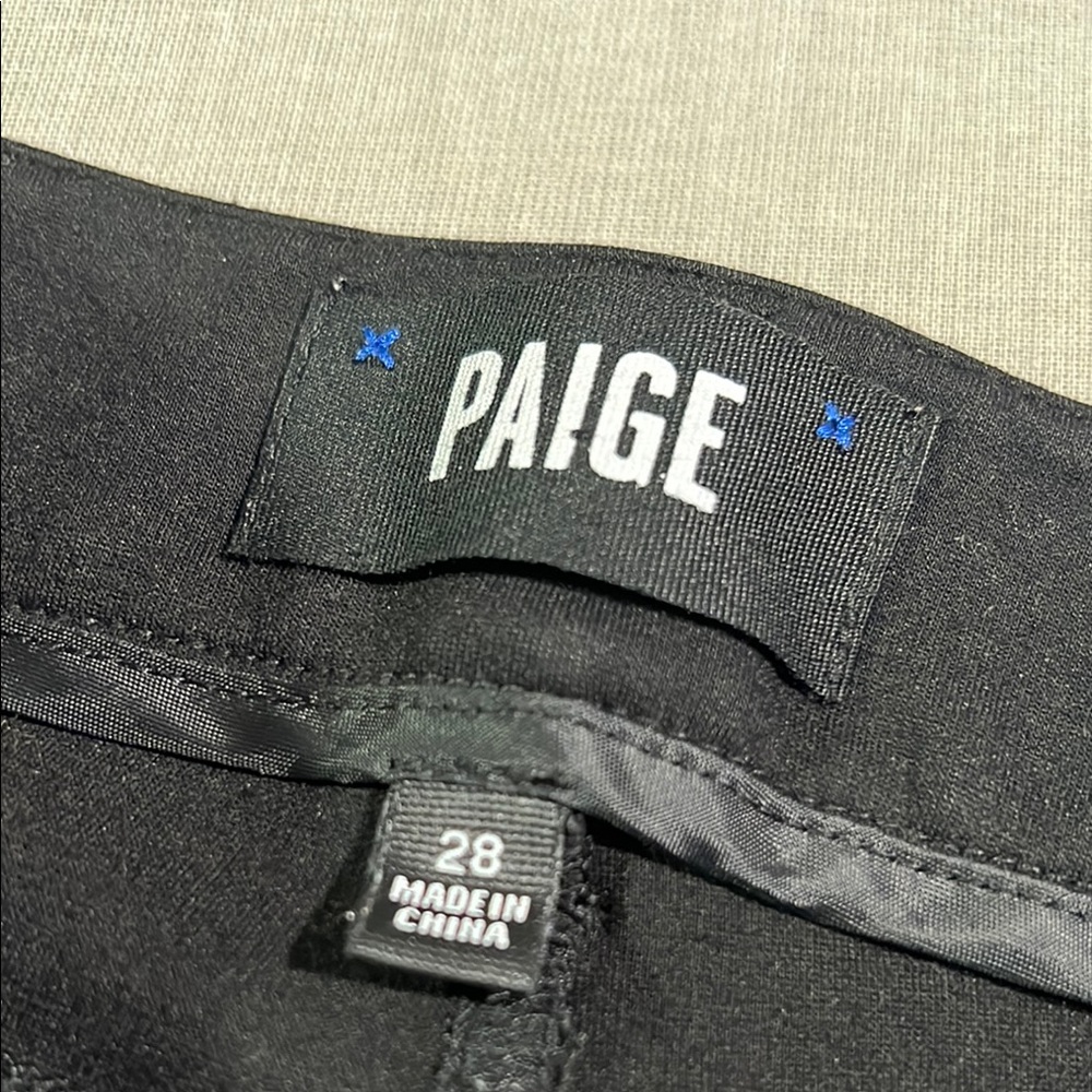 Paige Black Jean Style Pants Sz 28 - Picture 3 of 7